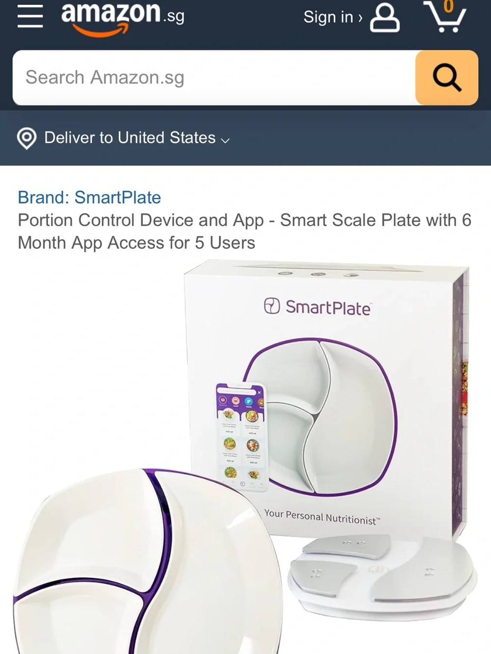 SMartplate your personal nutritionist Plate 2 sets